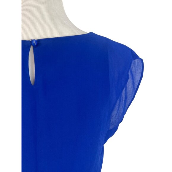 Urban Outfitters x Lush Sleeveless Royal Blue Cinched Waist Dress - Picture 9 of 12